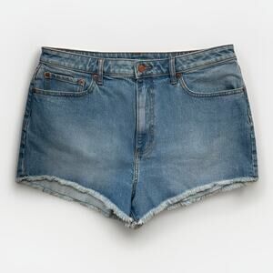Victoria’s Secret PINK High Rise Denim Cut Off Shorts Women’s Size 16 Blue Fray